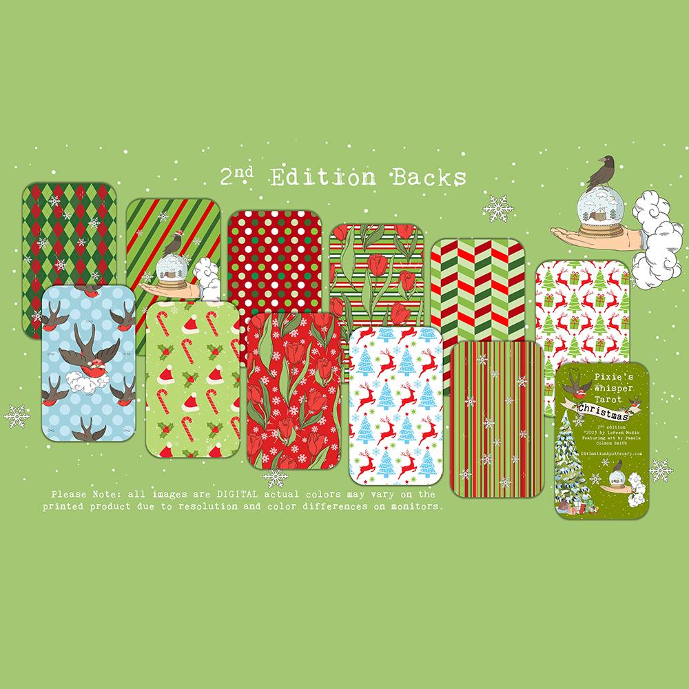 12*7cm Pixie's Whisper Tarot Deck Christmas Edition Limited Release, 78 Tarot Cards with 10+ Different Types of Card Back