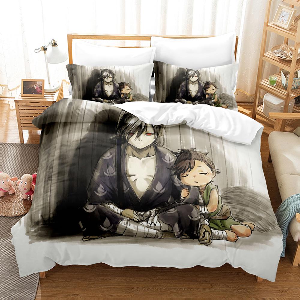 Новые 3D комплекты постельного белья с аниме Dororo, пододеяльник с наволочкой, двуспальная кровать, двуспальная кровать, постельное белье для домашнего текстиля
