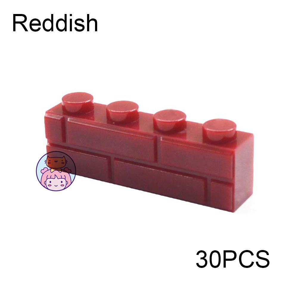 30 шт. Настенные полосатые кирпичи MOC 1x4 Строительные блоки Игрушки Дворец Замок Креативные фигурки Военный дом Стена Прозрачные детали