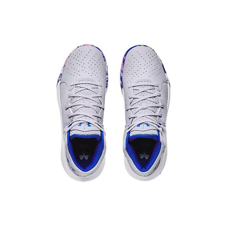 Under Armour Jet 21 Round Head Comfortable Shock Absorption Slip Resistant Wear Resistant Mid Top Basketball Shoes Men Basketball Shoes 3024260-109