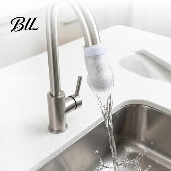 Sediment Filter for Tap Universal Faucet Water Bag with Non-Woven Fabric High-Density Remover Cotton Rust Particles Anti-Splash Reusable Easy Install