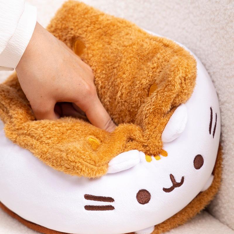 Милый Gund Fat Cat Sandwich Cat плюшевая игрушка Pusheen Snack Cat Series Gift Ins Doll