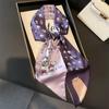 Headband Wraps Scarf Female Shawl Neckerchief Print Scarves Women Fashion Hairbands Small Long Ribbon Handle Bag Ties