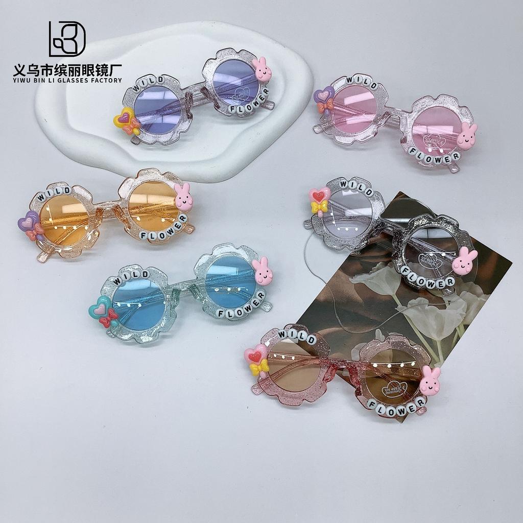 Модные подсолнухи Сделай сам Детские солнцезащитные очки Защита глаз Защита от солнца Защита от УФ-лучей, Детские солнцезащитные очки