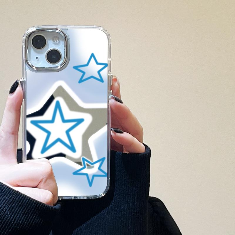 Зеркальный чехол для телефона Clouds Stars для iPhone 15 Pro Max, чехол для iPhone 11 16 12 13 14 Pro Max Plus XS, противоударный чехол-накладка Funda