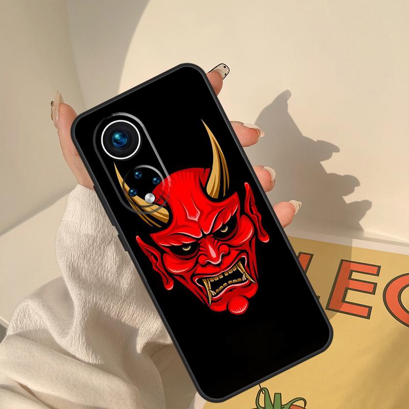 Кейс-маска самурая Они для Honor Magic 5 6 7 8 Pro Чехол для Honor 400 200 Lite 50 70 90 X8a X8b X9a X9b X9c