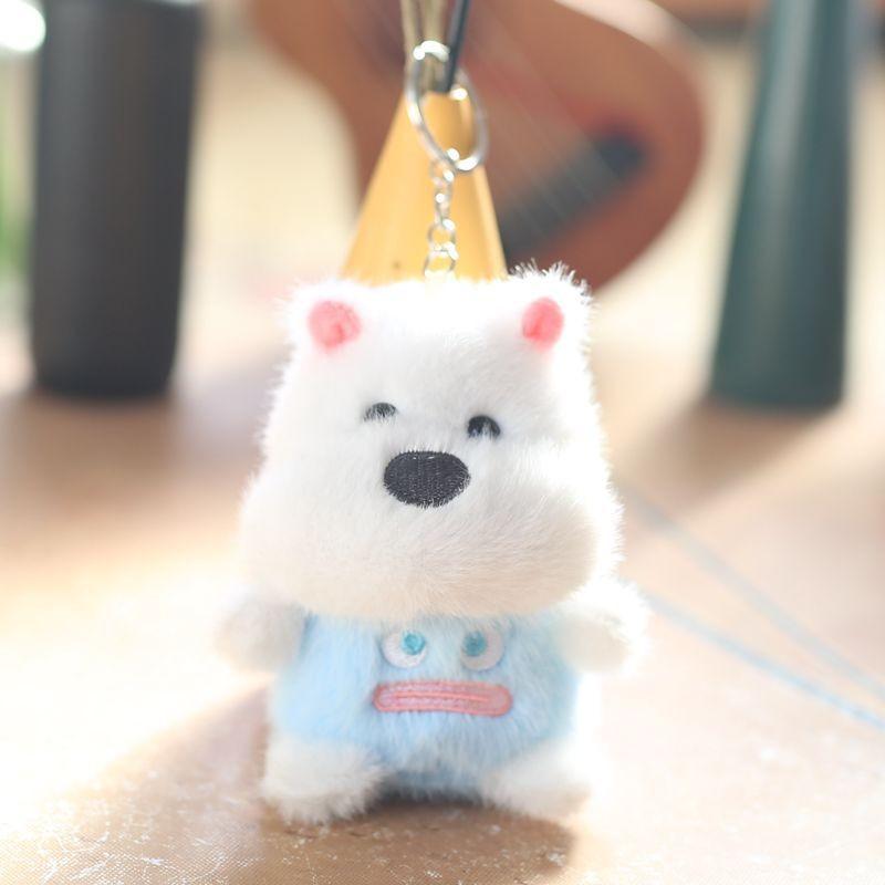 Soft And Lovable Plush Dog Pendant Charming Samoyed Keychain Doll For Kids