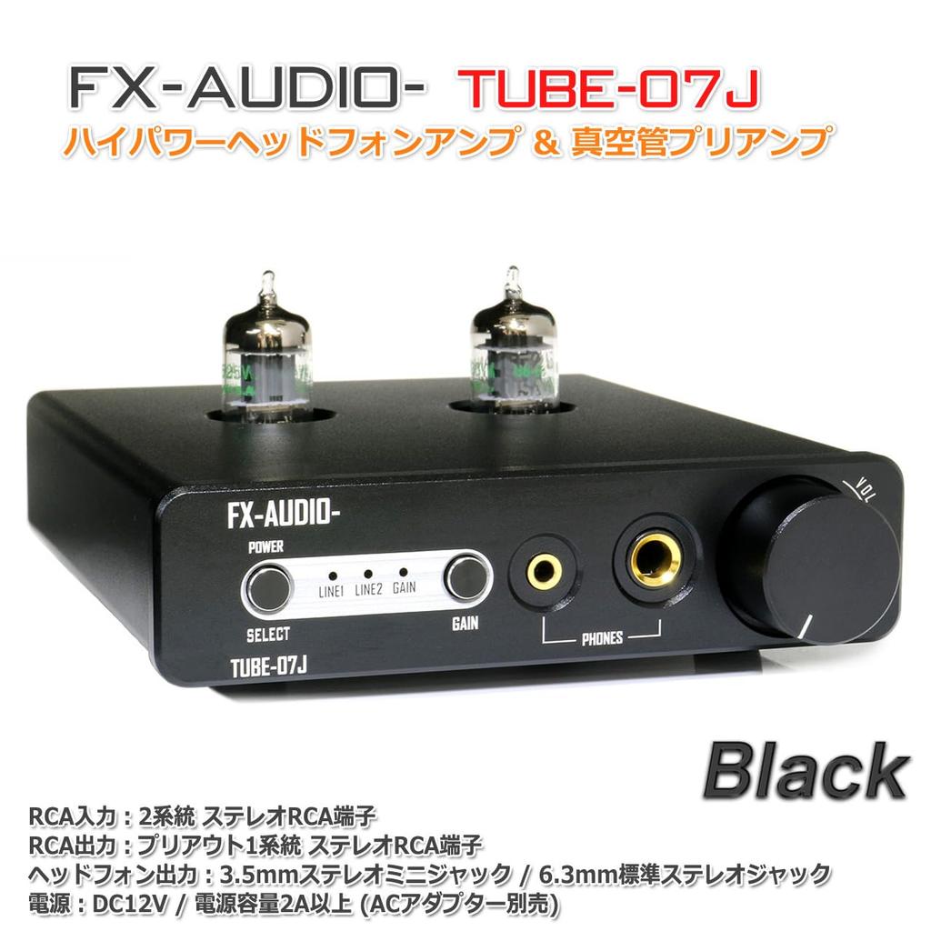 Вакуумная лампа для наушников Включает вакуумную лампу 5725 FX-AUDIO- TUBE-07J [Черный] Высокомощный усилитель, Предварительный усилитель,