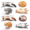 Миниатюрная фигурка котенка из ПВХ, имитация кошки, статуэтка, скульптура, развивающая игрушка-животное, украшение для рабочего стола, подарок для любителей кошек.