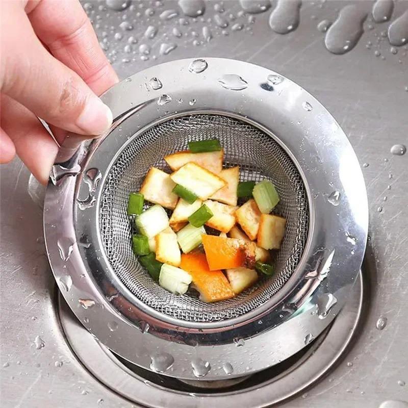 Фильтр для кухонной мойки, сетчатый фильтр из нержавеющей стали, сетчатые фильтры для канализации, фильтр для сливного отверстия для ванной комнаты, фильтр-сифон