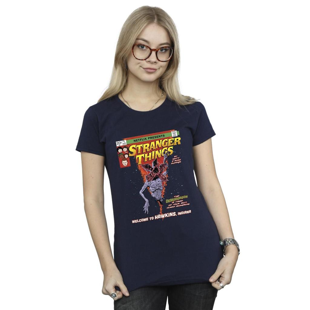 Netflix Womens/Ladies Stranger Things Comic Cover Cotton T-Shirt