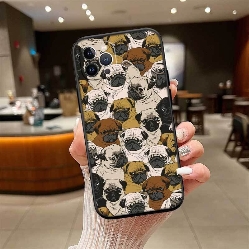 Cute Pug Dog Case for Samsung M55 M35 M15 A02 A05S A05 A06 A15 A12 A13 A10 A16 A20 A22 A24 A25 A30 A31 A32 A33 A35 A42 A50