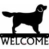 1pc Room Decor  Vintage Home Decor Promotion Golden Retriever Dog Welcome Sign Home Decoration Accessories On The Wall
