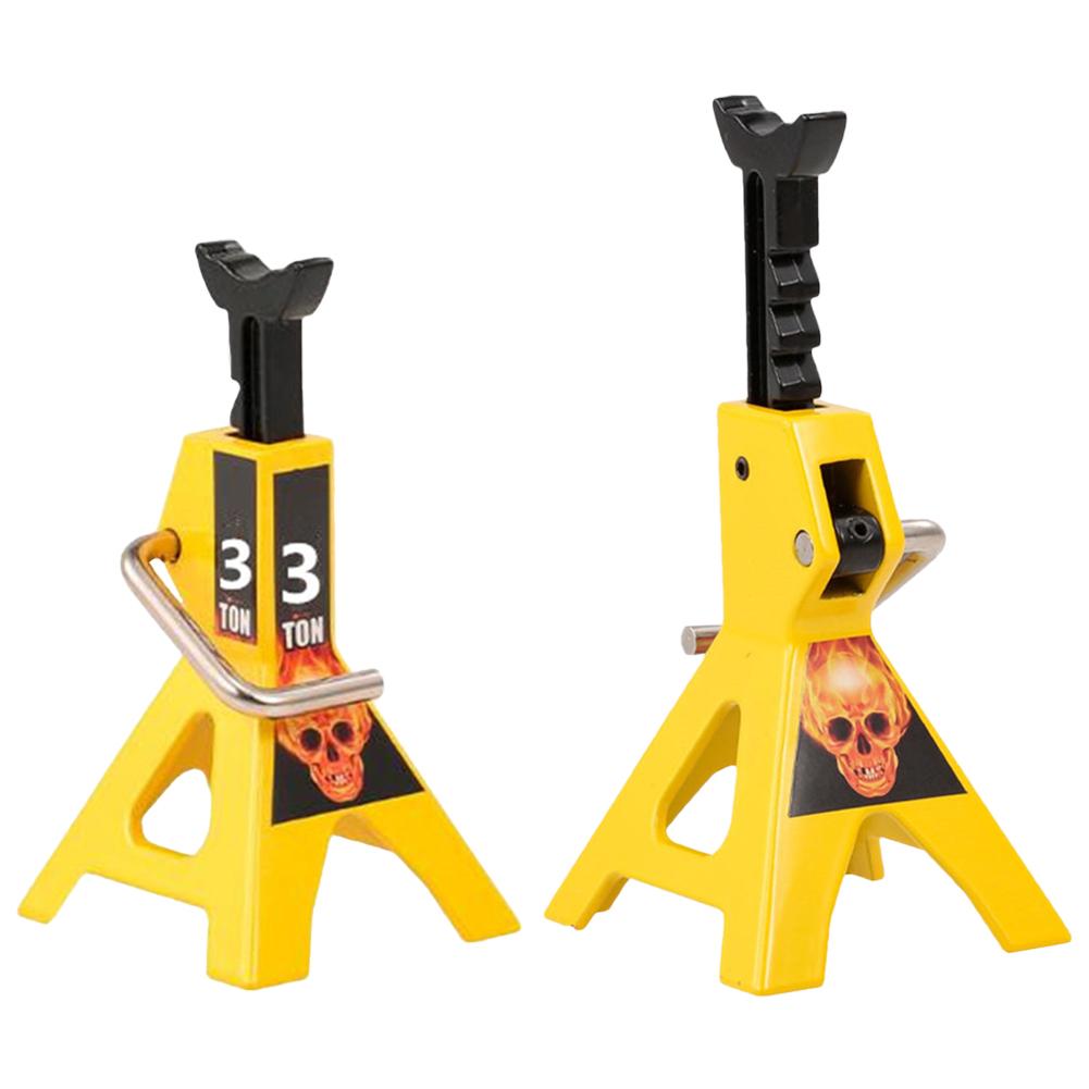 2 шт. имитация металлической рамы, размещенный держатель, регулируемая высота, мини-домкрат, 3-тонные напольные домкраты, стойки для гусеничного автомобиля с радиоуправлением 1/10