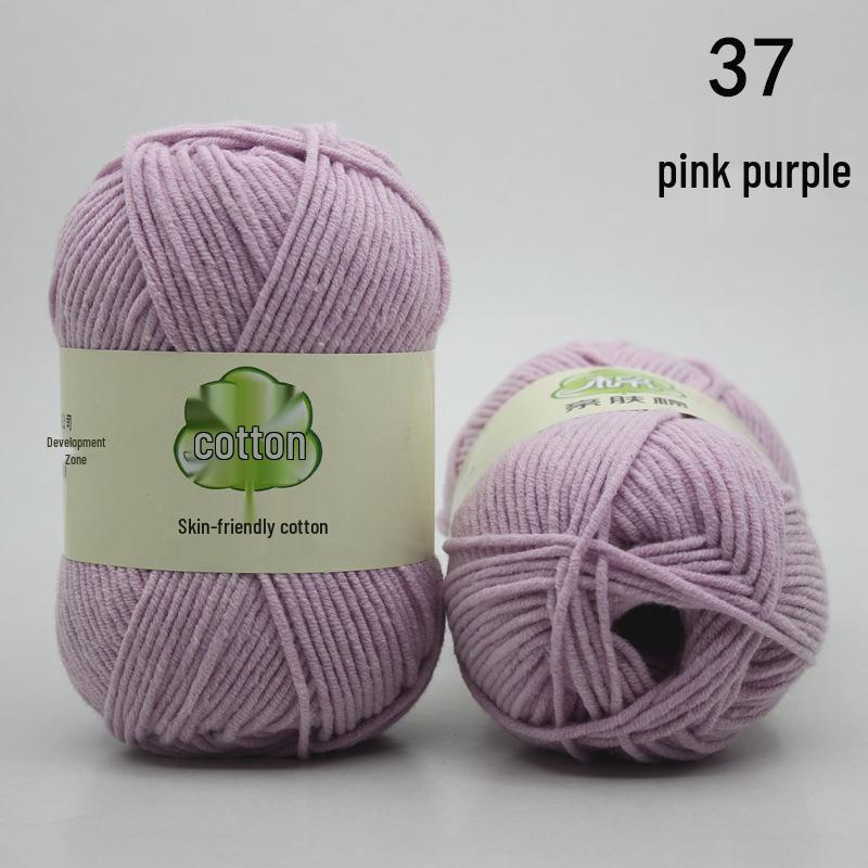 Пряжа из гребенного 5-слойного молочного хлопка для вязания и вязания крючком своими руками - Набор материалов средней толщины для шарфа и пледа