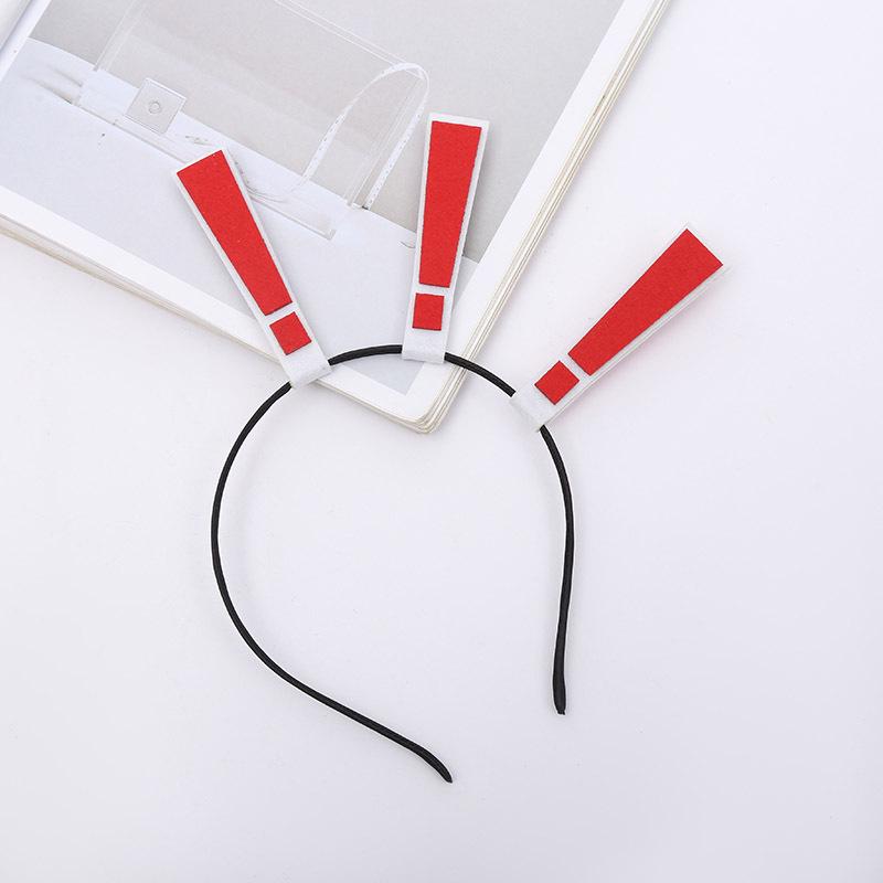 Креативная повязка на голову для фестиваля мультфильмов: Забавный дизайн вопроса и восклицательного знака