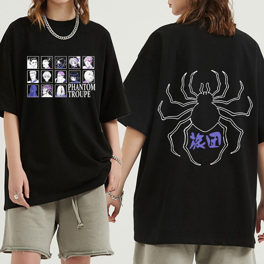 Футболка японского аниме Hunter X Hunter, мужская модная футболка, одежда Phantom Troupe, топы Hisoka Chrollo, футболки Camiseta Camiseta, топы