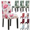 Printing Dining Room Chair Cover Removable Anti-dirty Stretch Polyester Chair Protector for Hotel Party Dining Room Home Decor