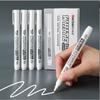 New 1PCS Waterproof Metal Marker Permanent White Paint Pen Washing Art Painting Graffiti Pens Fabric Wood Leather Marker1MM