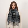 Imitation Cashmere Plaid Scarf Autumn and Winter High-end Scarf Women's Fashion Cold-proof Neck Protection Scarf Warm Shawl