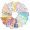 Soimoi Комплект из 16 кусков ткани Fat Quarter - пастельный принт в клетку 18"x22" для лоскутного шитья своими руками - 100% хлопок, предварительно раскроенная ткань для квилтинга