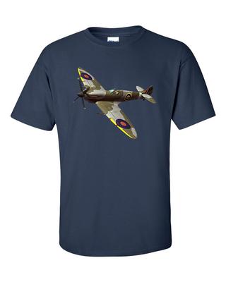 Футболка с изображением истребителя Spitfire времен Второй мировой войны, пилот RAF