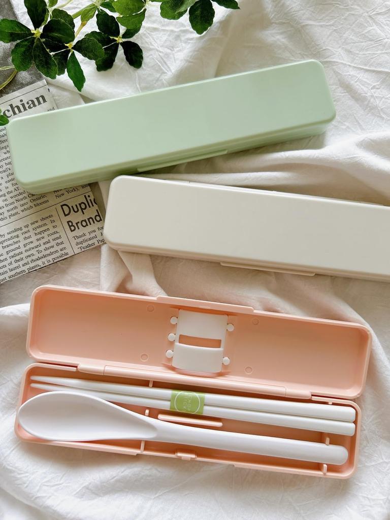 Skater Chopsticks and Spoon Combo Bento Adult Silent Silicone Made In Dull Set, 18cm, Antibacterial, Box, Size, Cushions, Japan, Gray, 18cm,