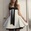 2026 spring new women's clothing, cross-border foreign trade in Europe and the United States, fashionable and elegant polka dot printing waist puffy 
