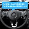 1pair Black/Moka Color Steering Wheel Control Switch Buttons For BENZ C GLC Class W205 W253 A0999050200 A0999050300
