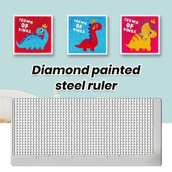 Diamond Painting Ruler Stainless Steel Neat Fast Point Drilling Easy Peel Nano-coating Stronger