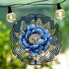 Blue Gold Floral Mandala Wind Chime Metal Outdoor Indoor Hanging Decor for Garden Patio Yard All Season Soothing Sounds Holiday Gift