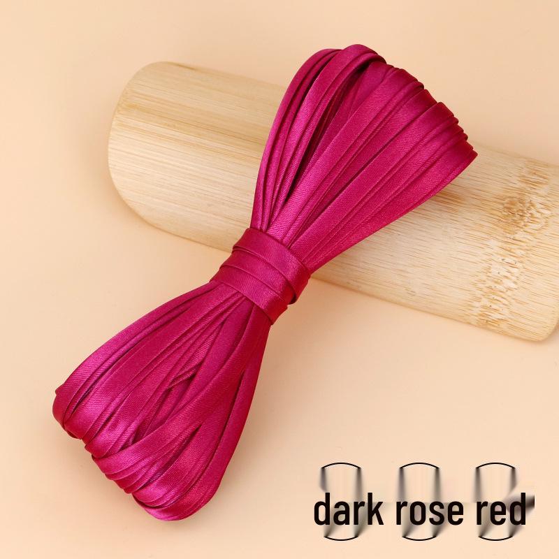 Hengmeihe Satin Cheongsam Hemming Strip, 0.6cm Non-Iron Fabric Piping Ribbon, Clothing Accessory.