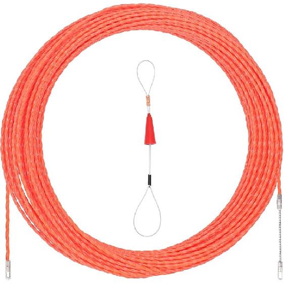 49 Feet Fiberglass Fish Tape Wire Puller Through Wall Wire Threader Fish plus Fish Cable Fastener