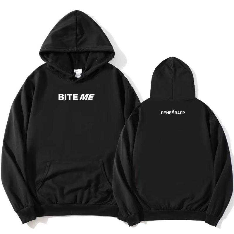 Reneé Rapp Bite Me Hoodies 2025 Album Graphic Printing Sweatshirts Hooded Long Sleeve Fashion Pullovers Fleece Women Hoodie Girl