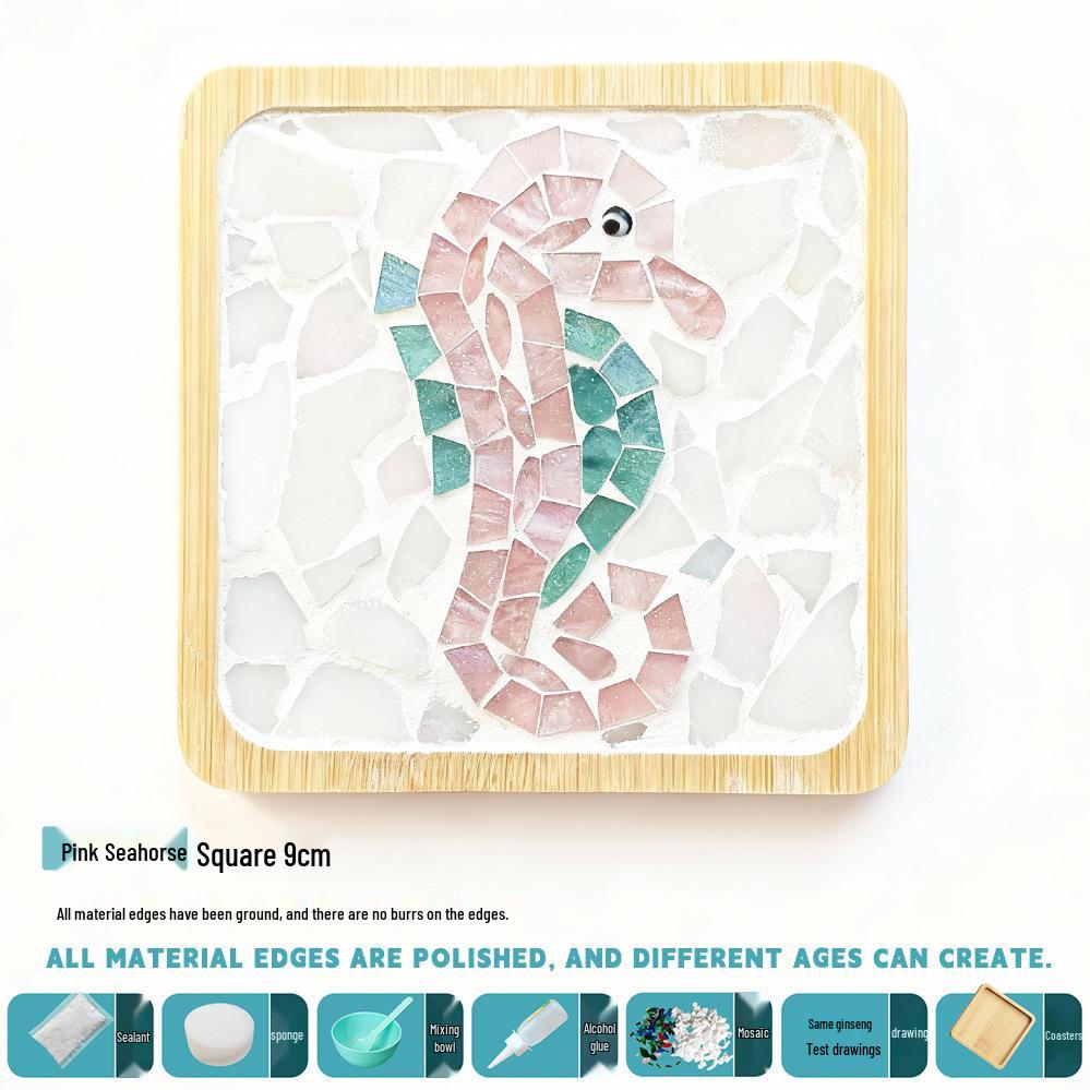 DIY Handmade Mosaic Coaster Kit for Students - Perfect for Kindergarten Activities and Halloween Crafting