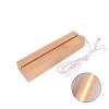 LED Night Light Base Rectangle Display Pedestal Faux Crystal Wooden Lighted Base Stand USB Charging Night Lamp Home Decor