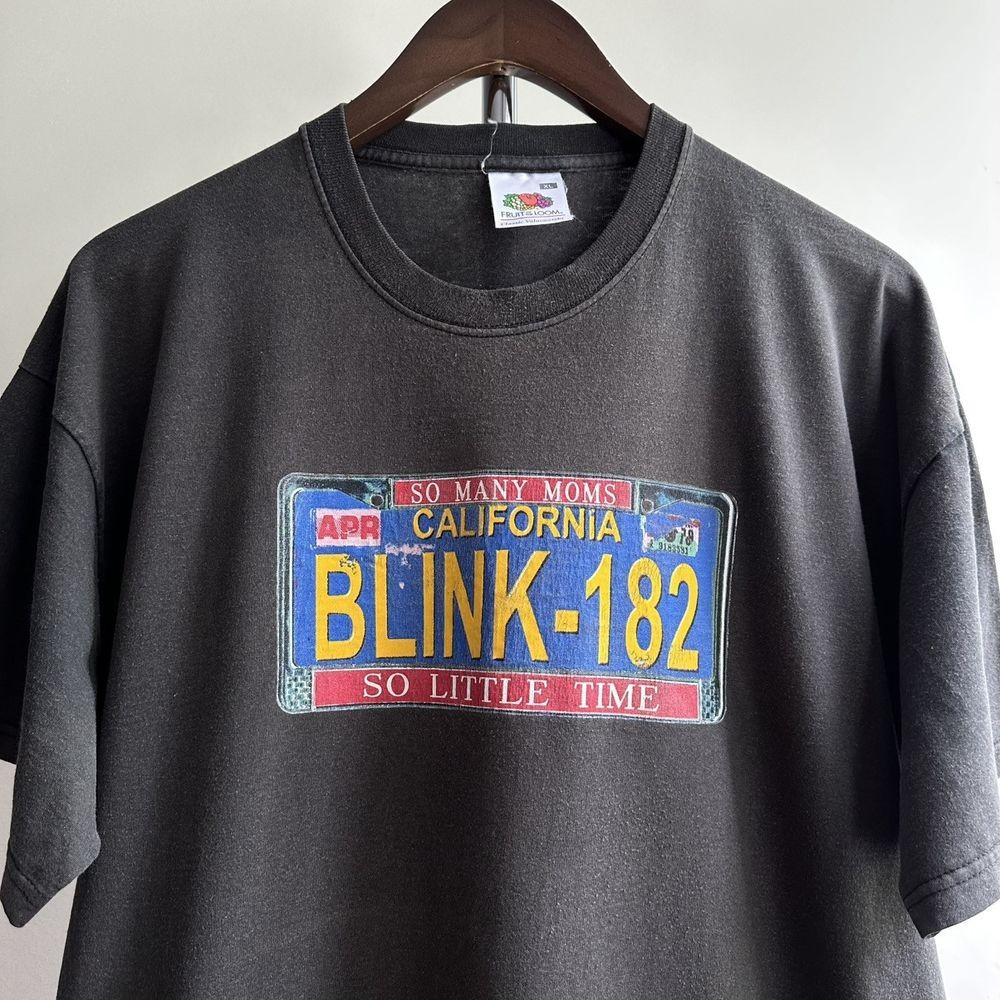 Винтажная черная футболка унисекс рок-группы Blink 182, классический стиль QT3640 Футболка унисекс