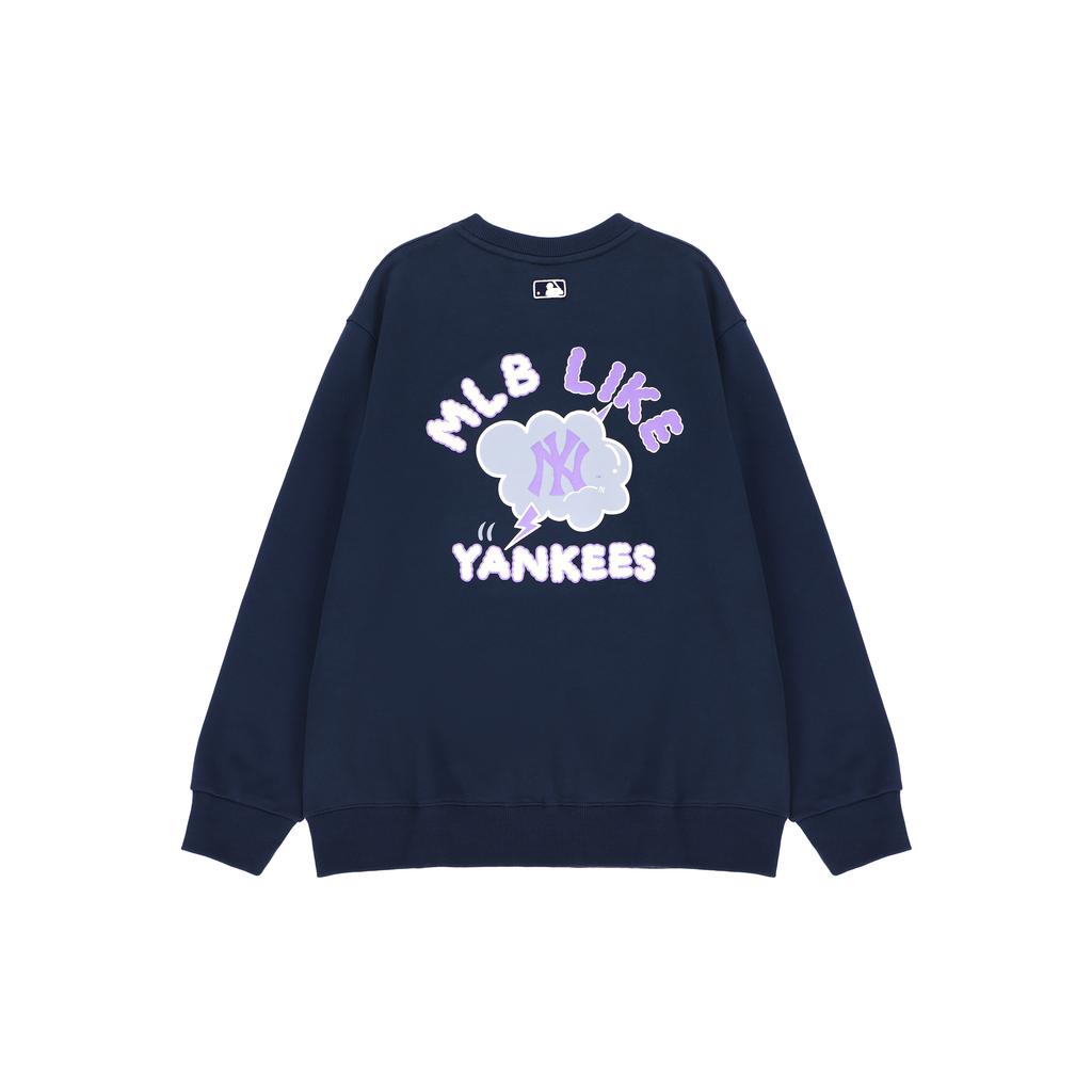New MLB New York Yankees Sweatshirts Unisex Dark Marine Blue 3AMTEC314-50NYD