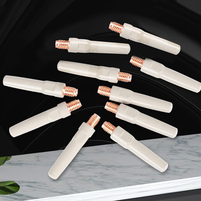 2 шт./компл. 15Ak сварочные контактные наконечники новое защитное покрытие 25 мм M6 газовый наконечник сопла 0,8–1,2 мм Mig сварочная горелка детали сварочного инструмента