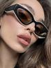Heevoo Солнцезащитные очки в стиле панк «Кошачий глаз» для женщин Стильные Острые Квадратные Рамки Пластик Последняя Мода Винтаж Винтажные Аксессуары