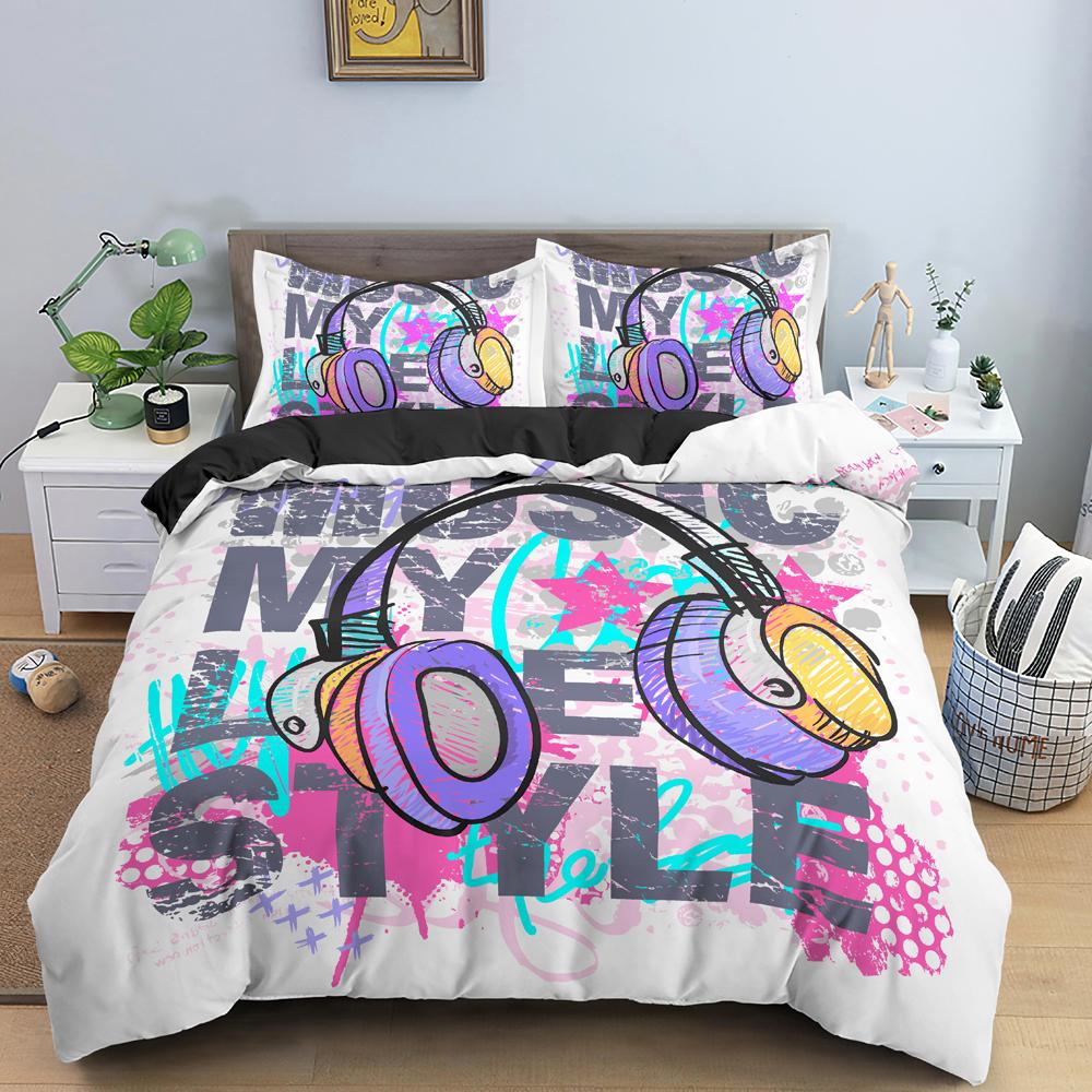 UFO Pattern Duvet Cover Set Mysterious Alien 3D Print Polyester Comforter Covers King Size for Kids Boys Girl Teen Bedding Sets