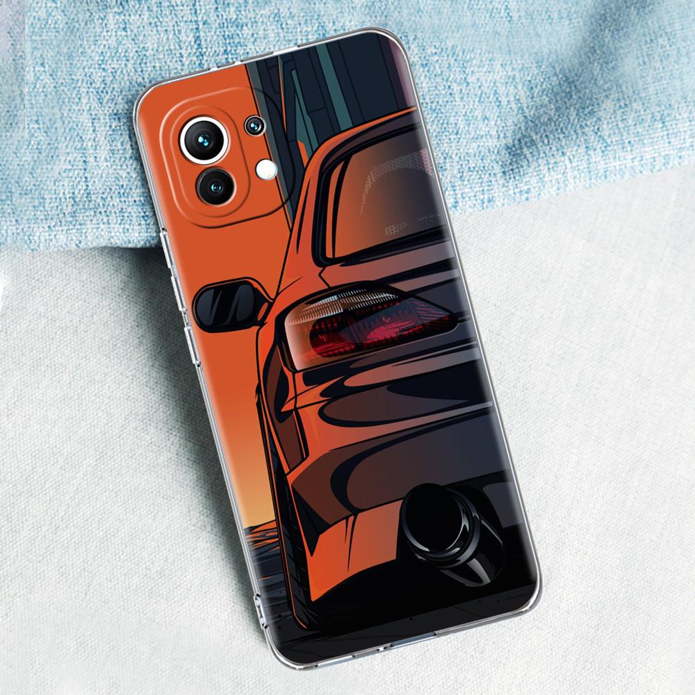 Чехол Для Xiaomi Mi 15 14 13 12 11 Lite 15T 13T 12T Pro Poco X7 X6 X5 Pro 5G X3 NFC F7 F6 F5 Обложка Япония JDM Спортивные Автомобили Комикс