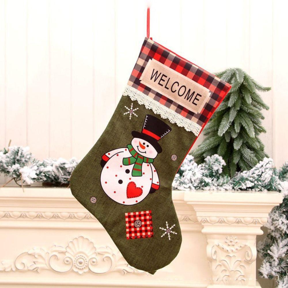 Santa Claus Elk Snowflake Christmas Gift Bag Thickened Christmas Tree Decorations Xmas
