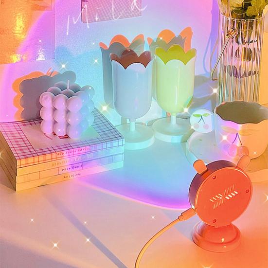 Проекционная лампа на закате, романтическая атмосфера, RGB, мини-проектор с кроликом/кошачьими ушками, радужная лампа для дома