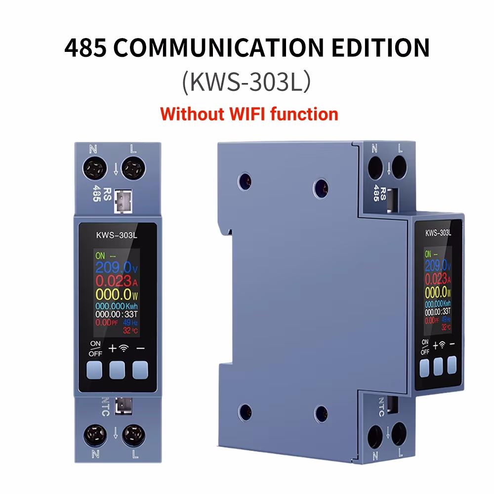 8-в-1 AC85-290V Вольтметр Амперметр Ваттметр Tuya WIFI Умный Переключатель Автоматический Выключатель 40A Измерение Мощности Таймер Реле Приложение Smart Life