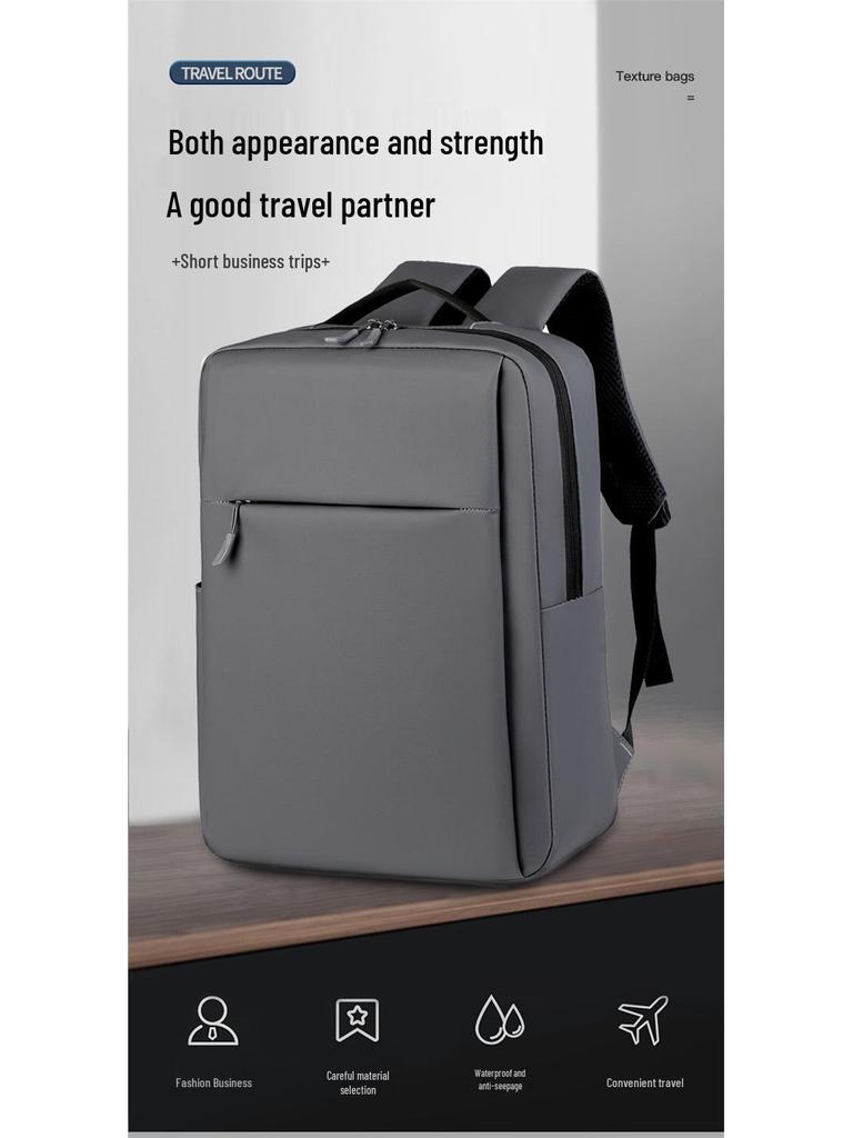 16-дюймовый водонепроницаемый кожаный деловой и туристический рюкзак - Многофункциональный, большая вместимость для игровых ноутбуков