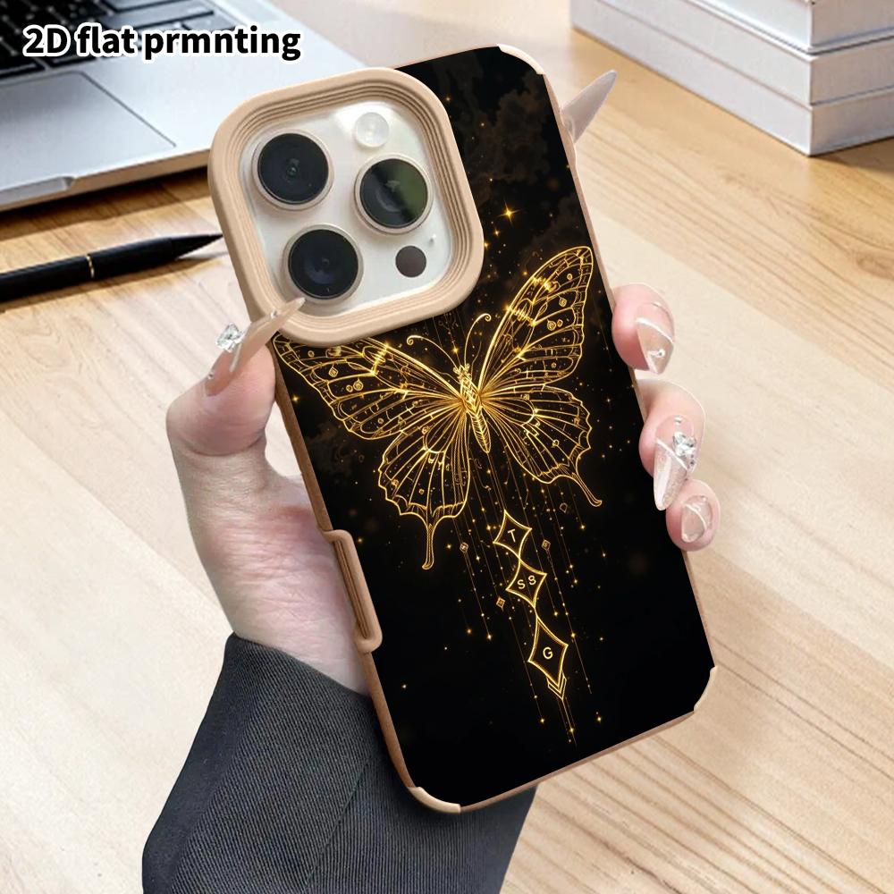 Phone Case: 2D flat lambskin suitable for iPhone 18 17 16 15 14 13 Pro cases, magical butterfly, Christmas and Halloween gifts