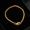 Vietnamese Gold Sand Bracelet Koi Buckle Plain Chain for Girls Chinese Retro Long-lasting Color Versatile