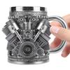 Engines Coffee Mug Stainless Steel Mug Resin Personalized 3D Engines Mug 15oz Water Cup for Boyfriend Or Dad Gift