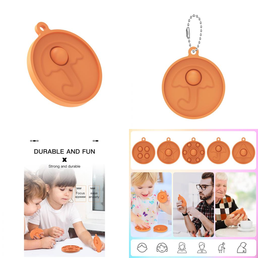 Захватывающая игра "Игра в кальмара" Pop It Simple Dimple Нажимная пупырка Брелок-подвеска Игрушка-антистресс Для снятия стресса
